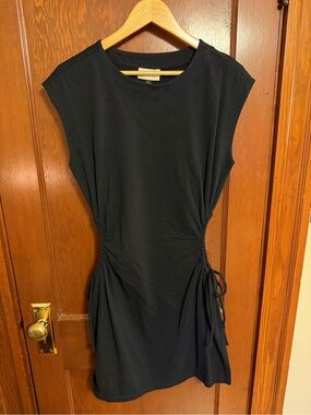Target Black Sleeveless Ruched-Side Mini Dress